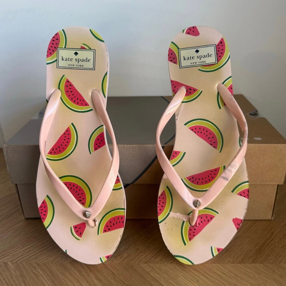 Kate Spade Women Watermelon Flip Flops Sandals  - SZ 9